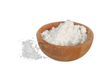 sea salt in a wooden bowl