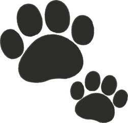 シンプルな肉球のイラスト