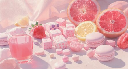 Delightful Pink Sweets Citrus A Dreamy Treat