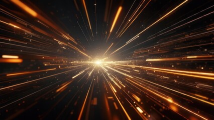 Fototapeta premium Abstract golden light rays exploding