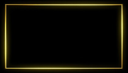 Luxury black background with golden frame, a sleek concept elegant design template with copy space