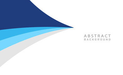 abstract Simple Minimal dynamic curve Blue and white business wave banner background. business concept.