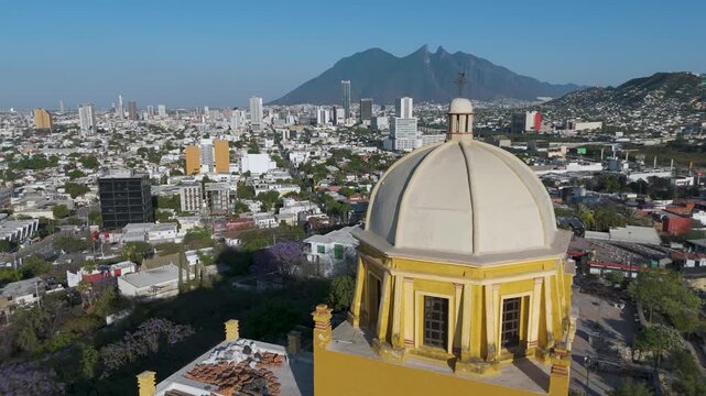 Monterrey Cityscape from Obispado Hill: Majestic Saddle Mountain and Santa Catarina River.