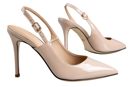 Slingback Heels - Heeled Shoes with Ankle Strap