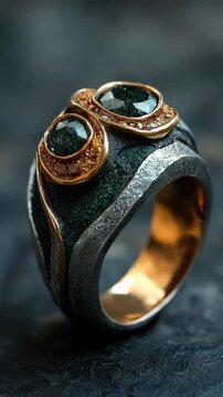 Mystical Green Stone Ring - Cinematic