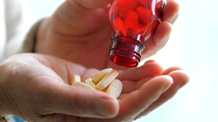 pouring pills from prescription medicine bottle Background Taking Too Many Pills Concept health - Powered by Adobe