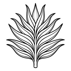 xylobium elongatum line art on