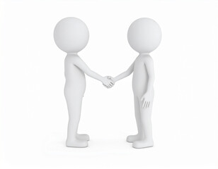 立体　人物　握手　生成AI