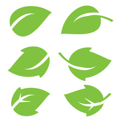 Obraz premium Leaf vector symbol, leaf illustration or leaf emoji in flat style. Spring leaf design, ecological nature theme.