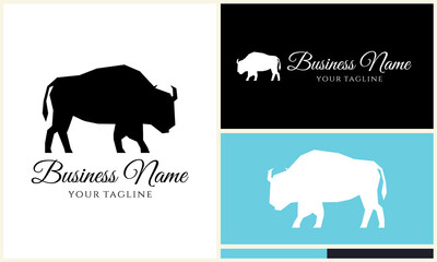Bison Logo Design Variations.