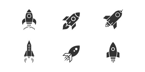 Minimalist Rocket Logo Design – Modern Startup and Space Icon Vector