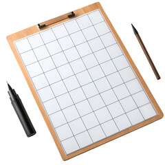 clipboard with pencil and eraser