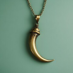 A Beautifully Crafted Crescent Moon Pendant Necklace with Intricate Details, Perfect for Adding a Touch of Elegance to Any Attire and Celebrating Celestial Themes