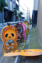 駐車禁止の動物看板