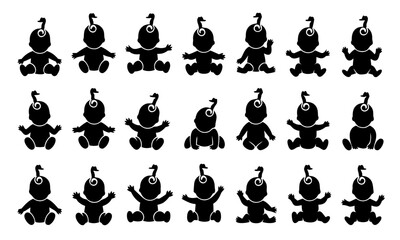 vector silhouettes of people