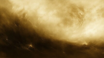 Dramatic gold sky and cloud formations with ethereal light adding depth, and texture adding