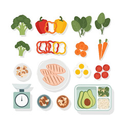 Embrace healthy eating with vibrant fresh vegetables, protein, and balanced meal prep ideas for fitness and wellness, perfect for nutrition guides and healthy cookbooks