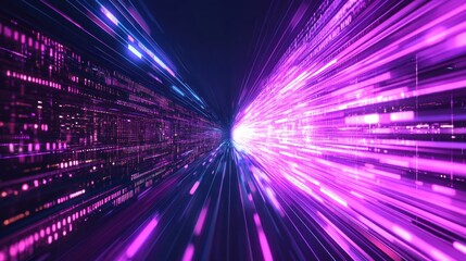 Fototapeta premium cinematic, hyperkinetic, abstract, neon lights, motion blur, dynamic composition, vibrant colors, digital art, cyberpunk aesthetic, cosmic, futuristic, kaleidoscopic 