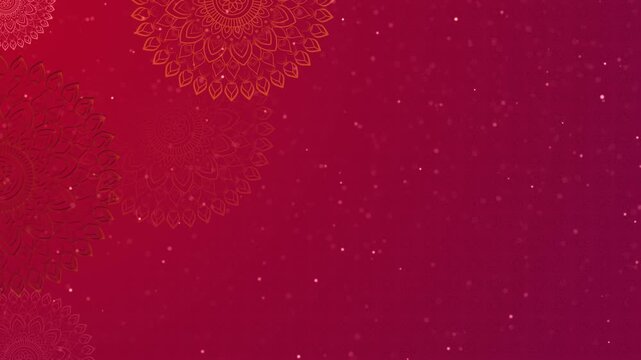 Traditional indian festival decorative rangoli marigold floral garland animated wedding decoration, festival border flower frame on Indian festive of Lights. invitation, promotion holiday Celebration