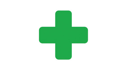 Fototapeta premium Green medical cross for first aid, created with AI, PNG
