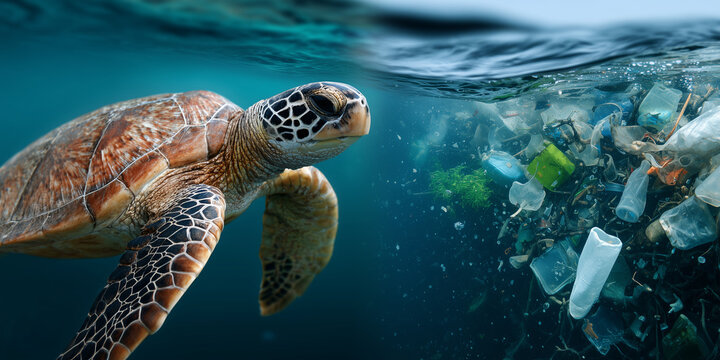 Ocean pollution mitigation action turtle conservation efforts in the ocean environment for a cleaner future
