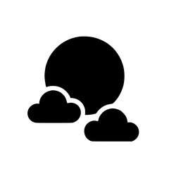 Full Moon with clouds surrounding silhouette svg