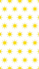 Obraz premium Simple sun pattern on white background