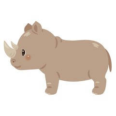 横から見たサイのイラスト