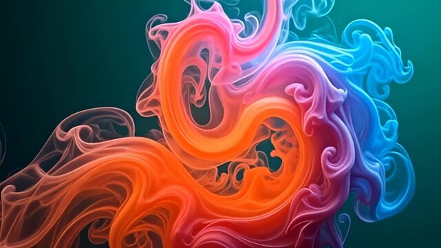 ampere mesmeric curl of contemporary blend natural heater blossom spin wish plasm emerge framing an isolate clean greens background, where smooth lambency and lively colors saltation