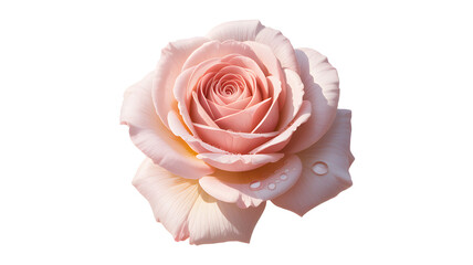 Stunning Pink Rose Blossom: Macro Photography of a Dew-Kissed Bloom