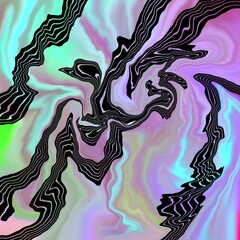 digital abstract painting design that is formed from the synergy and harmony of beautiful colors with unique shapes