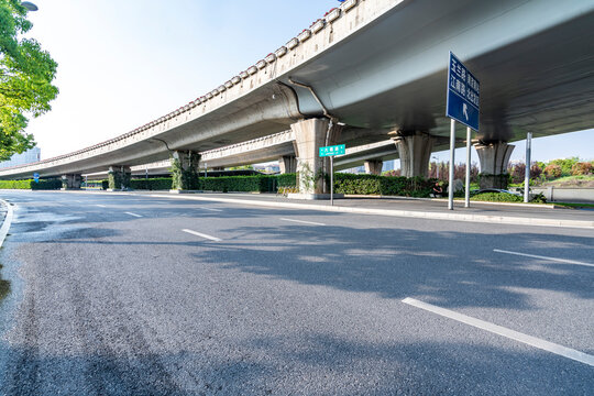 Empty urban road background