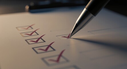Fototapeta premium Achieve Goals with Effective Checklist Management Boost Productivity Success