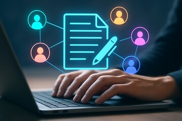Digital document collaboration and workflow management with connected user profiles