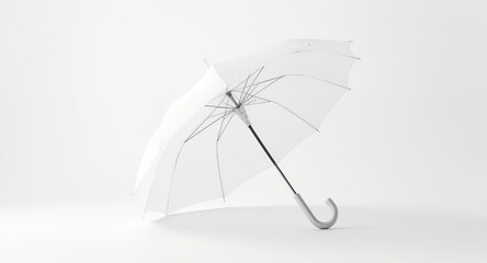 Classic White Umbrella on Seamless Background