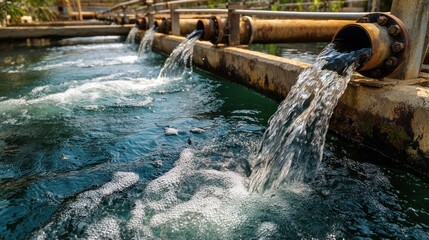 Water flowing into reservoir