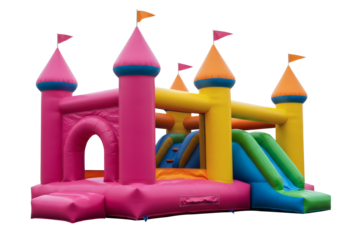 Bounce House Inflatable Castle Colorful Kids Playground Equipment Party Rental Outdoor Fun Activities