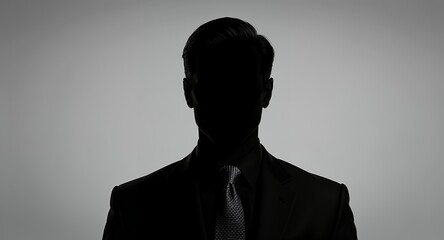 Anonymous Businessman Silhouette - Stock Photo