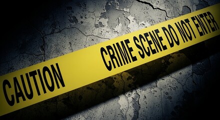 Crime Scene Tape Caution Do Not Enter - Security Investigation
