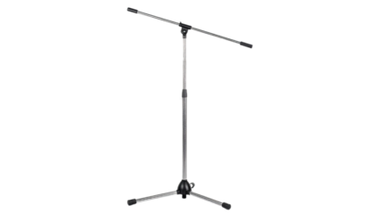 A simple, -quality microphone stand, perfect for vocal or instrument recording.