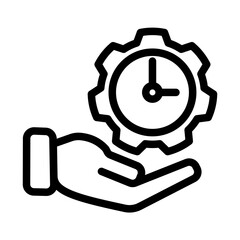 Productive Work Schedule icon from the Hiring icon collection (Outline Style)