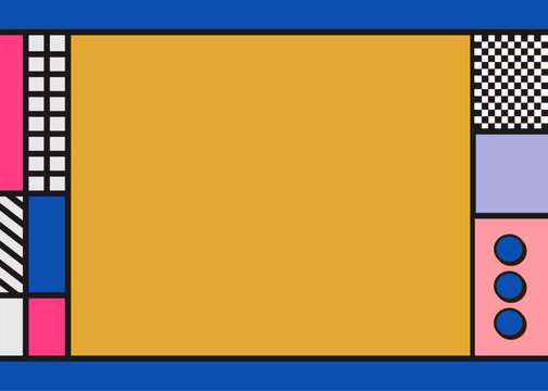 Simple Memphis Design Background 90s Style Minimalist