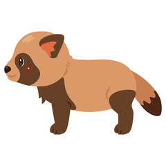 タヌキの横向きイラスト