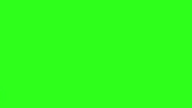 Red Bowling Ball Bouncing on Green Background Animation