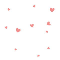 Floating red hearts pattern, romantic love symbol illustration for Valentine, greeting cards, background decoration, passion, and wedding festive design.
