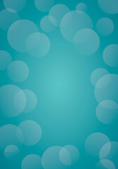 White circle or bokeh with light on blue gradient background. Illustration for advertisement, card, cover, magazine, banner, web, website. Copy space for the text. Minimal design style. Vertical.