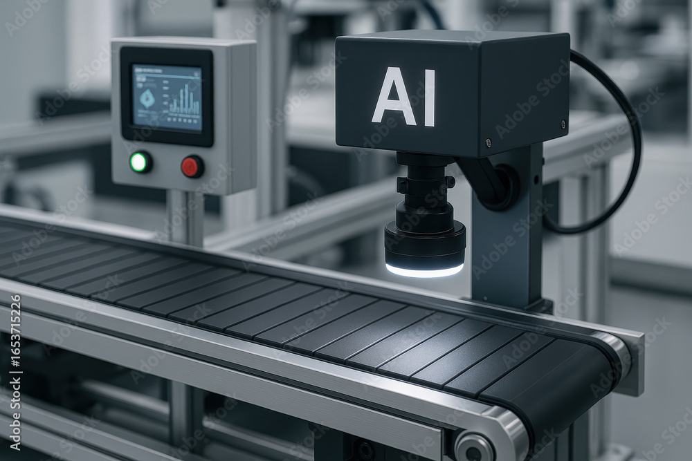 Aufkleber ai inspection technology enhances smart automation in factory conveyor systems improving industry ef