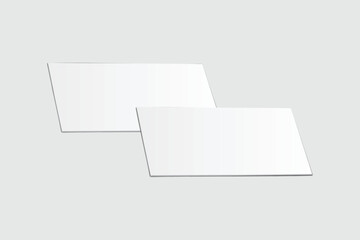 Vector mockup of blank presentation slides with shadows, isolated on background. Perfect for branding, pitch decks, business reports, advertising, web designs, social posts, app and online portfolio
