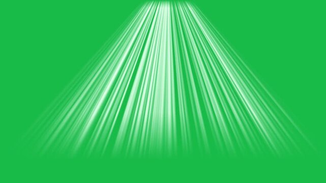 Light rays animation effect on green screen background motion graphics. 
