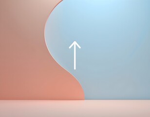 Fototapeta premium Serene Upward Direction Symbol Gradient Background